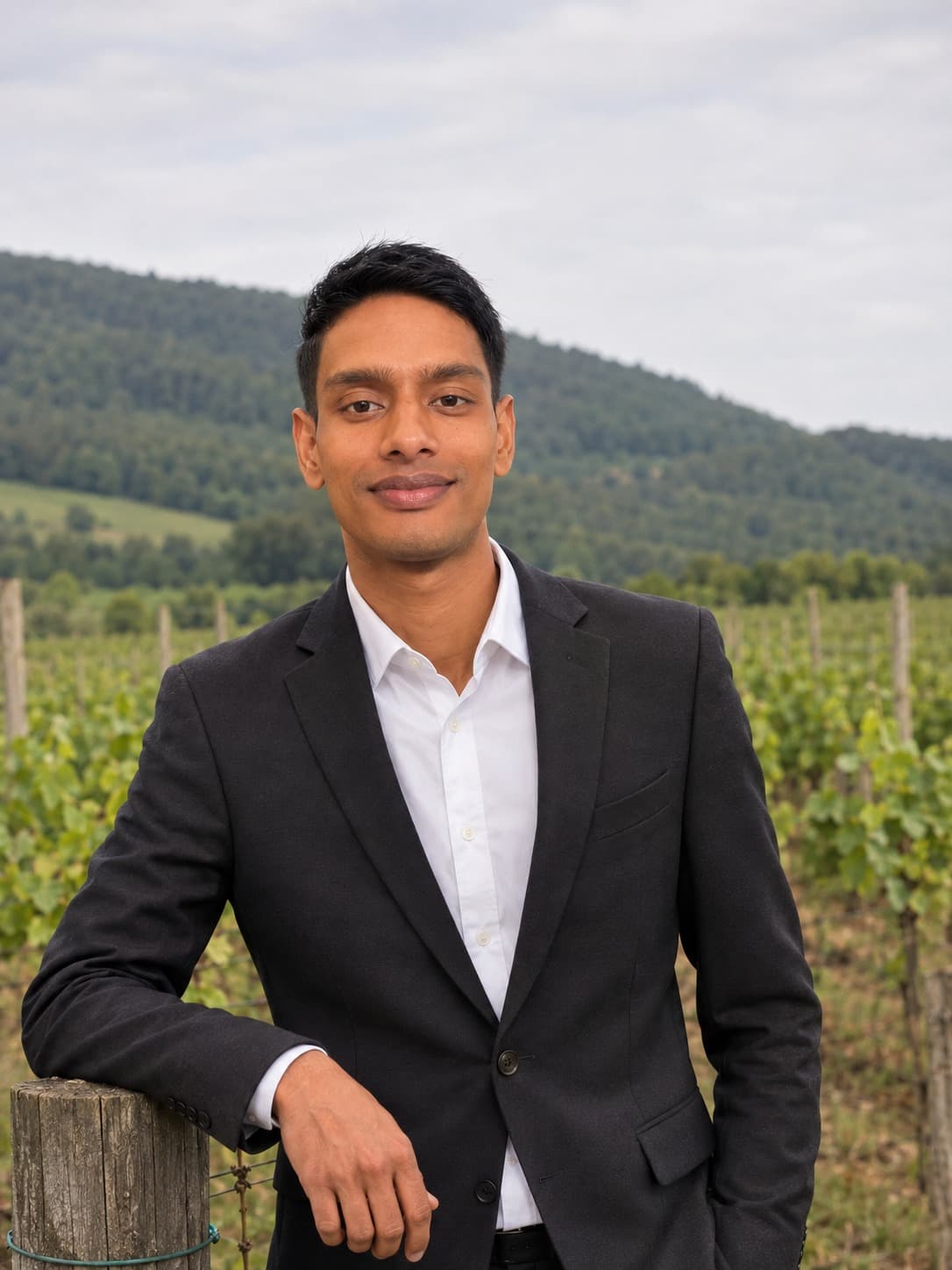 Salim Aarav, Founder of Château Aarav on the estate land