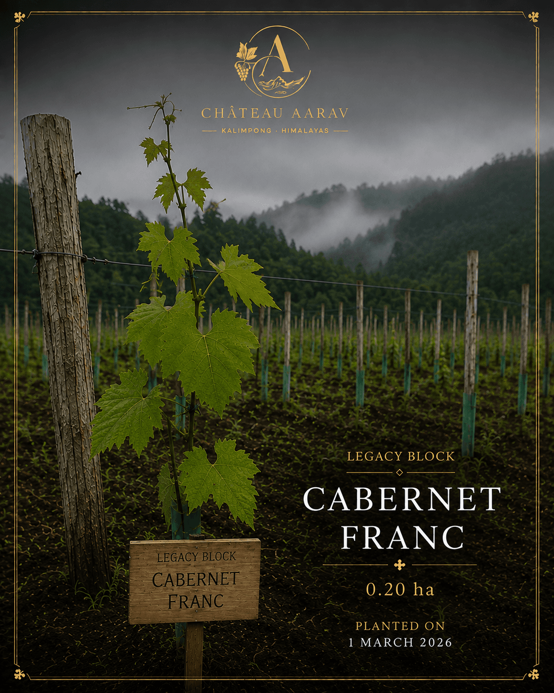 Cabernet Franc vines at Château Aarav